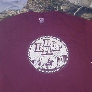 Port and Company Maroon Graphic Tee (Dr. Pepper)